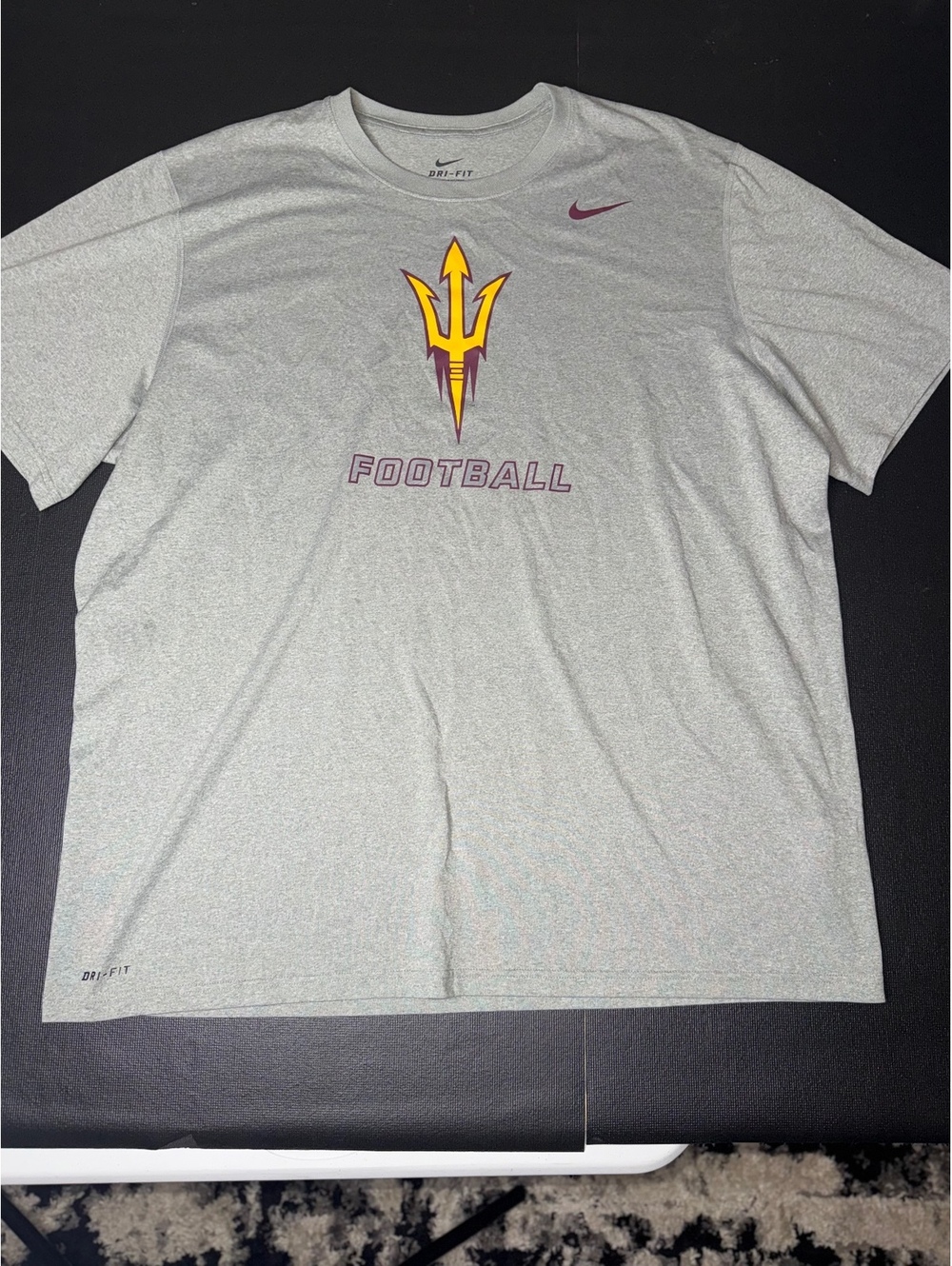 Nike Dri-FIT Arizona State University Football Gray T-Shirt